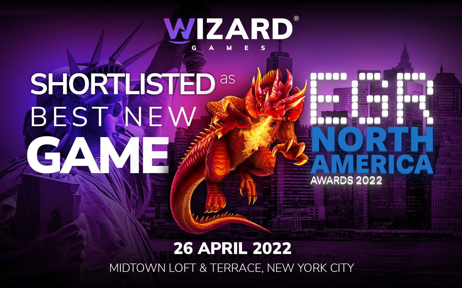 Wizard Games has been shortlisted at EGR North America Awards 2022